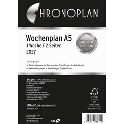 Chronoplan 50237 Chronoplan Wochenplan 2027 A5 148,5x210mm 1W/2S