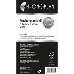 Chronoplan 50257 Chronoplan Wochenplan 2027 Midi 96x172mm 1W/2S