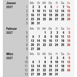 rido/idé Tischkalender 2027