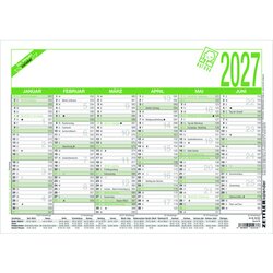 ZETTLER 907-0700 ZETTLER Arbeitstagekalender 2027 A4 quer 6M/1S