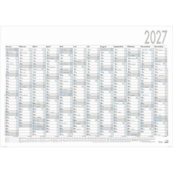 ZETTLER 916-0015 ZETTLER Plakatkalender 2027 12M/1S gerollt sw/bl 5St