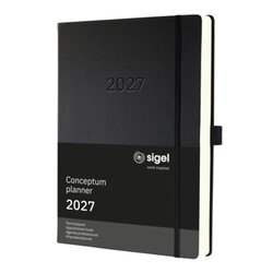 SIGEL C2704 Sigel Buchkalender Conceptum 2027 A4+ 1T/1S sw