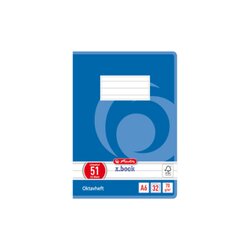 Herlitz 413617 herlitz Oktavheft A6 lin Motiv Wirbel 32Bl bl