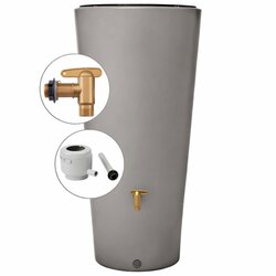 4rain 295646 4rain Regenspeicher VASO 2in1 220L zinkgrau