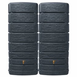 4rain 211828 4rain Wandtank SLIM STONE DECOR-SET 2x500l graphite