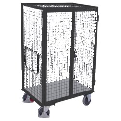 VARIOfit sw-800.984/AG VARIOfit Etagenwagen Türen 1315x830x1810 gitter an