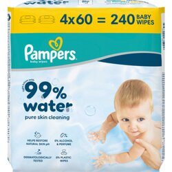Pampers 8006530116275 Pampers Feuchttücher 99% water 4x60St