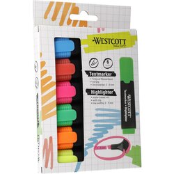 Westcott E-744251 00 Westcott Textmarker Keilspitze 2-5mm sort 6St