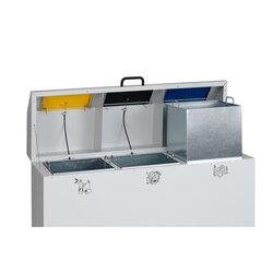 VAR Wertstoffsammelbehälter WSS 108 lichtgrau/gelb/anthrazit/blau