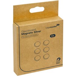 Legamaster 7-181700 Legamaster Magnet für Glasboard 12mm silber 6St