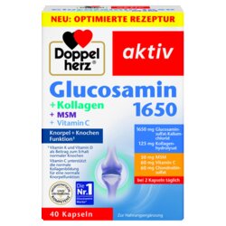 Doppelherz Nahrungsergänzungsmittel aktiv Glucosamin 1650 + Kollagen + MSM + Vitamin C