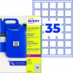 Avery Zweckform L7075-20 Avery Zweckform Etikett 35x35mm wetterfest 700St
