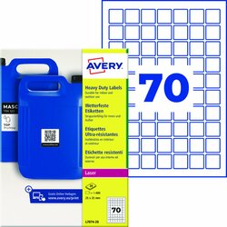 Avery Zweckform L7074-20 Avery Zweckform Etikett 25x25mm wetterfest 1400St