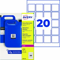 Avery Zweckform L7076-20 Avery Zweckform Etikett 45x45mm wetterfest 400St