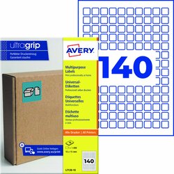 Avery Zweckform L7130-10 Avery Zweckform Etikett 15x15mm perm 1400St