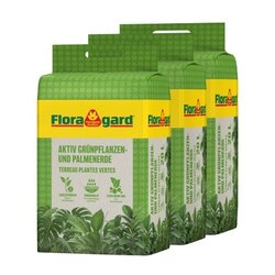 Floragard 134246 Floragard Gartenerde Aktiv Grünpflanzen & Palmen 3x20l