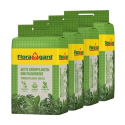 Floragard 134248 Floragard Gartenerde Aktiv Grünpflanzen & Palmen 4x20l