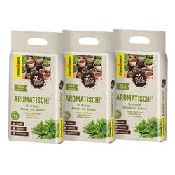 Floragard 120076 Floragard Blumenerde Kräuter Aromatisch 3x3l