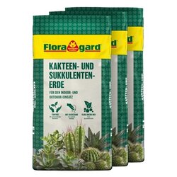 Floragard 134297 Floragard Blumenerde Kakteen 3x10l