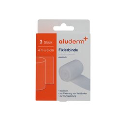 aluderm® 1008328 aluderm Fixierbinde elastisch +Box 4mx8cm 3St