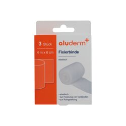 aluderm® 1008327 aluderm Fixierbinde elastisch +Box 4mx6cm 3St