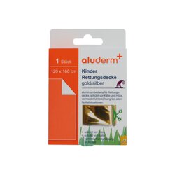 aluderm® 1008325 aluderm Rettungsdecke Kinder +Box 120x160cm go/si