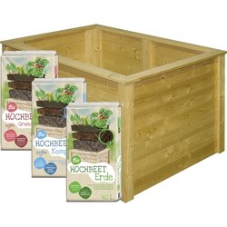 Floragard 123781 Floragard Hochbeet-Set Erdenmix