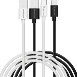 Verbatim 32393 Verbatim Kabel USB-A/USB-C 1m sw+ws 2St