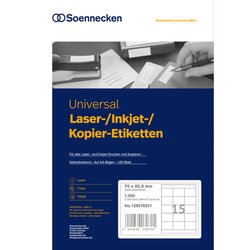Soennecken 0031 Soennecken Etikett 70x50,8mm ws 1500St