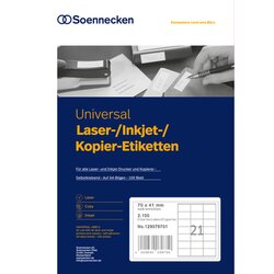 Soennecken 0036 Soennecken Etikett 70x41mm ws 2100St