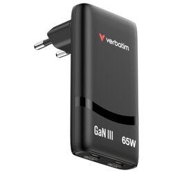 Verbatim 32354 Verbatim Charger FoldNGo GaN 65W sw 2x USB-C PD
