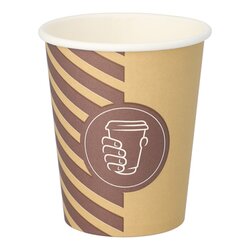 STARPAK 90470 Papstar Trinkbecher Coffee Line 0,2l 50St