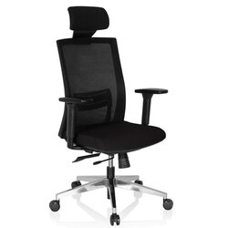 hjh OFFICE 732101 HJH Office Chefsessel CAPTIVA Sitz Stoff/Netz sw