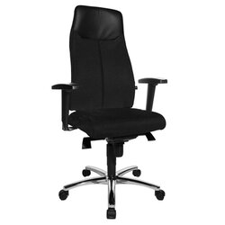 TOPSTAR SU39TBG0H Topstar Bürostuhl HIGH SITUP Chrom/Leder sw